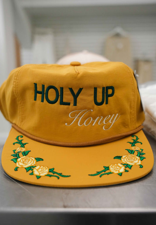 Holy Up Honey Yellow Floral Hat